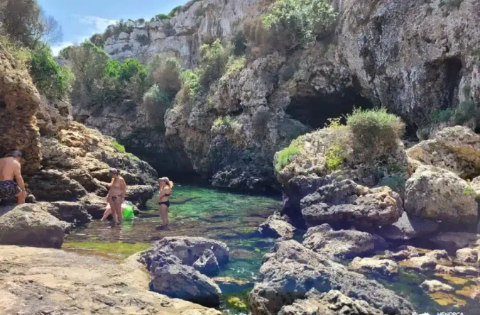 Cala Rafalet, one of the best coves for snorkelling in Menorca