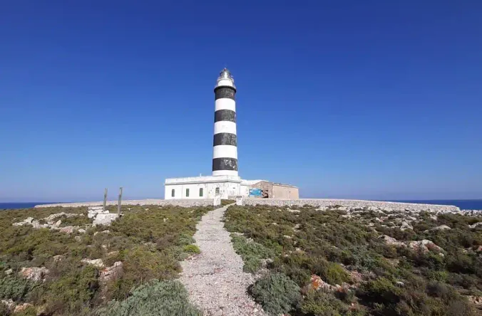 lighthouse isla del aire island menorca