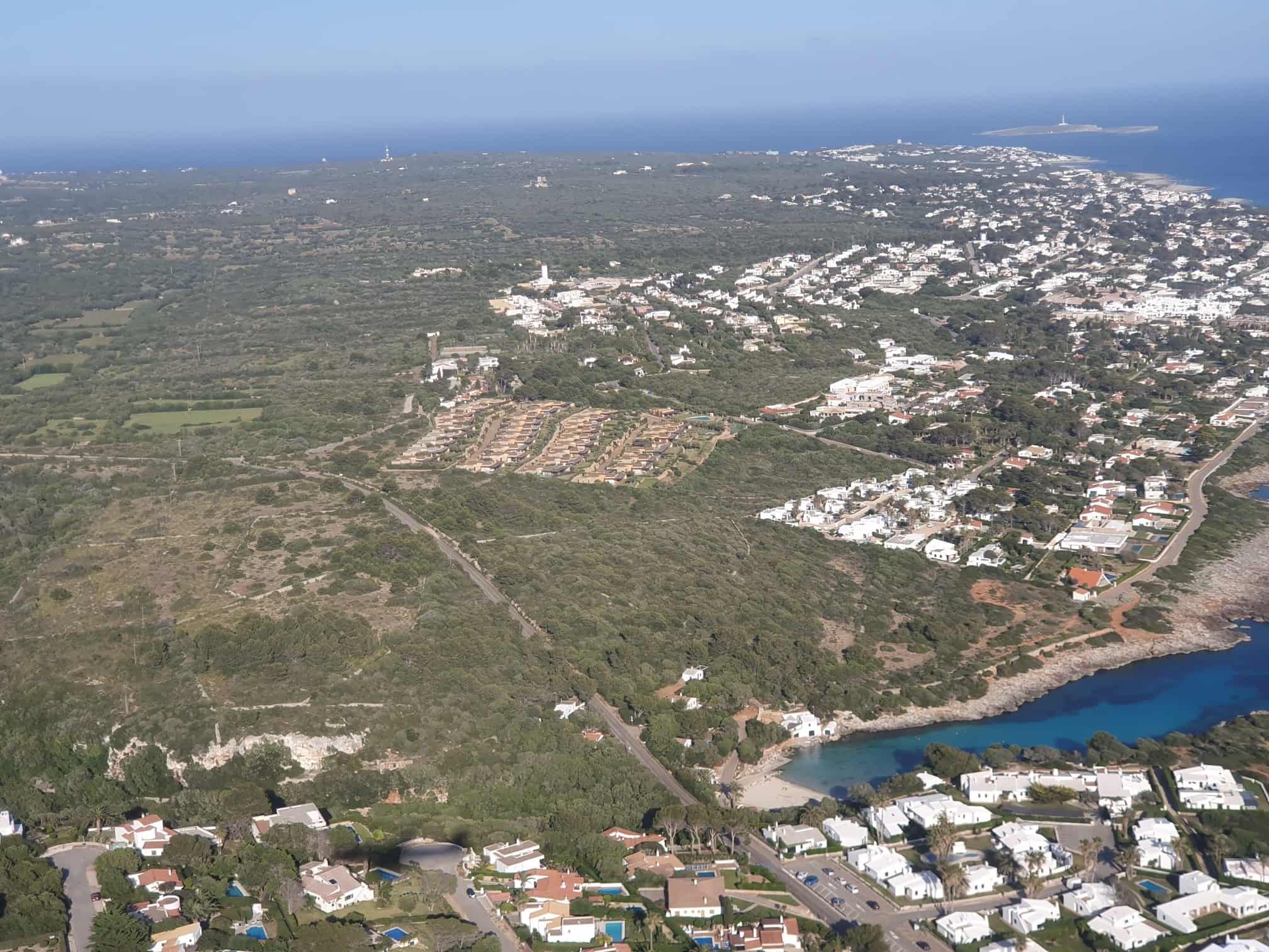 binidali beach menorca skyview