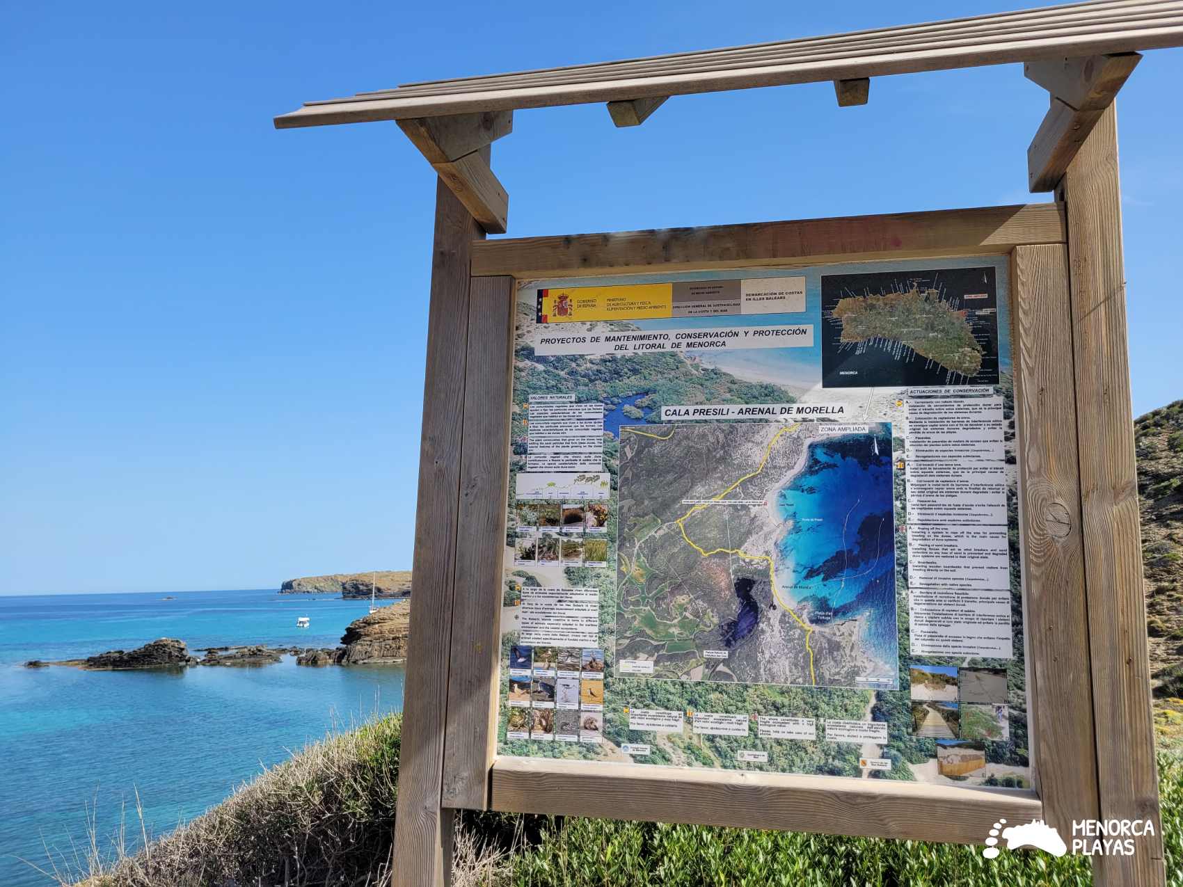 cartel cala presili menorca