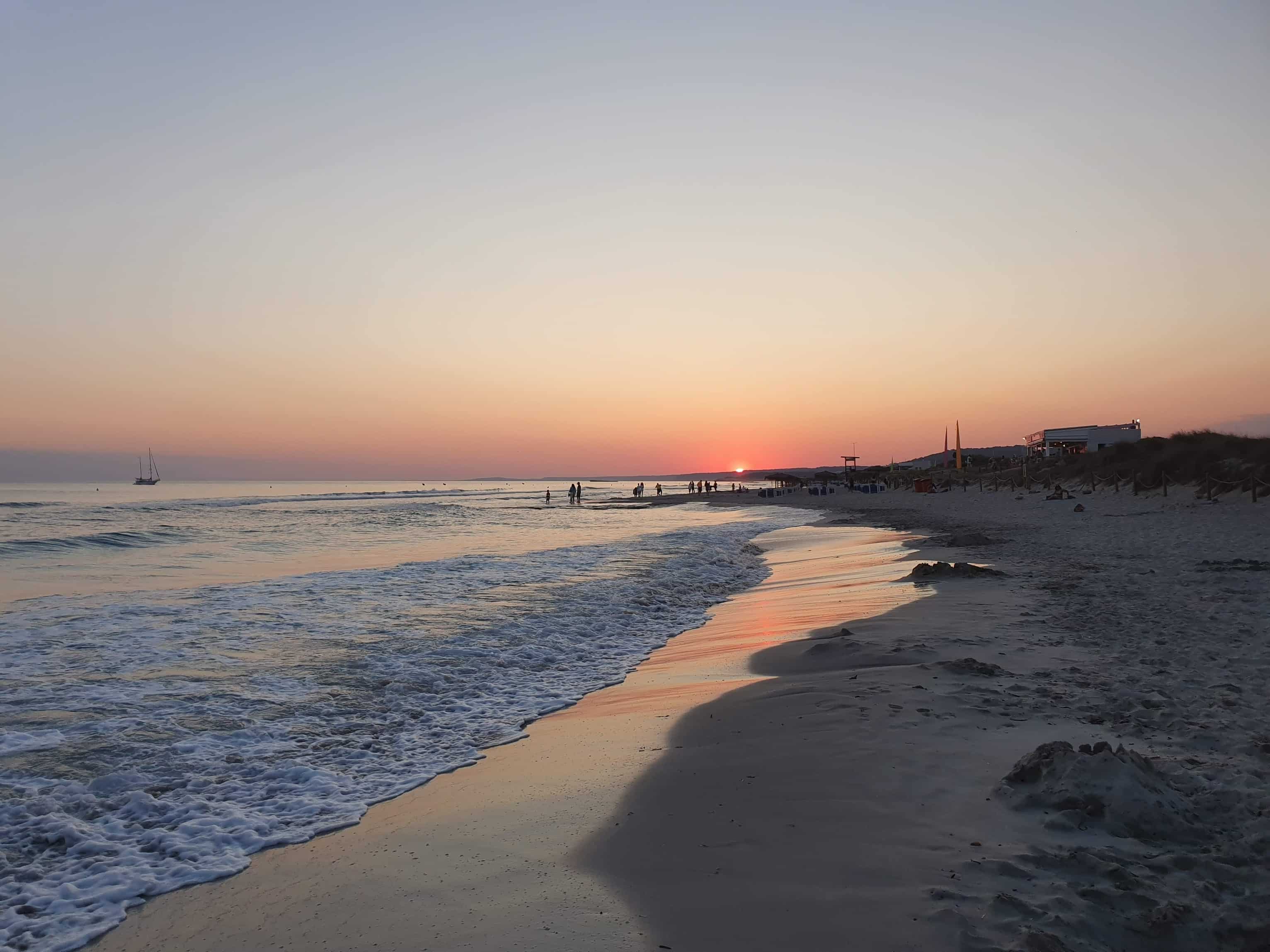 sunset at playa son bou
