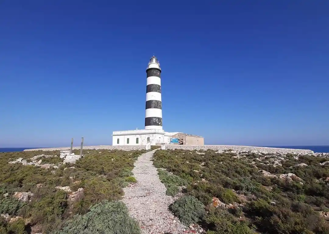 lighthouse isla del aire island menorca
